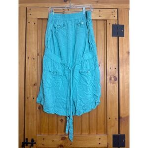 Toxik Womens‎ Teal Cargo Plus Size Romper Utility Pockets Cotton Blend 2X